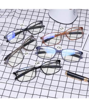 DOOViC Blue Light Filter Reading Glasses for Unisex - TR259-C Glossy Black (1.5x) - 9 Colors Available | International Shipping - Buy Online on GoSupps.com