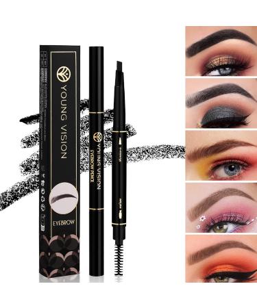 Beauty Eyebrow Pencil Universal Automatic Brow Pencil with Spoolie Brush Perfect Eyebrow Makeup Shaper and Filler Gift Deep Brown Grey - Buy Online on GoSupps.com