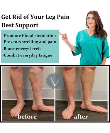 ACTINPUT Copper Compression Socks 4 Pairs for Men & Women - Nurses Running Cycling Support - Black L/XL - Buy Online on GoSupps.com