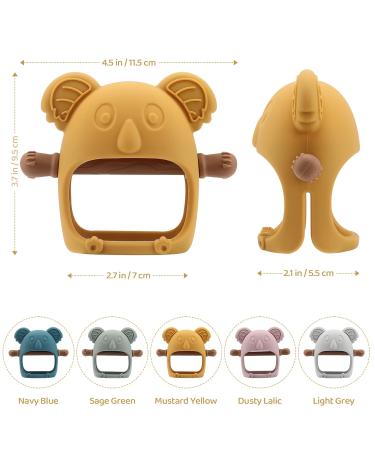 Buy Koala Baby Teether Ring | Silicone Pacifier & Bite Ring Set for 3-Month-Olds | Blue Baby Toys | International Shipping - Buy Online on GoSupps.com