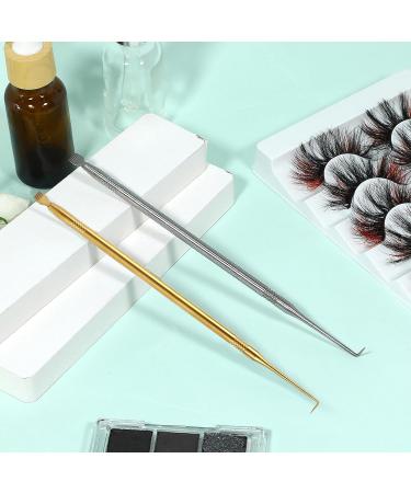 Lash Lift Tool Kit - 2 Pieces Stainless Steel Professional Supplies for Lash Lift and Tint - Metal Rods with Separator Comb - Gold & Silver - Buy Online on GoSupps.com