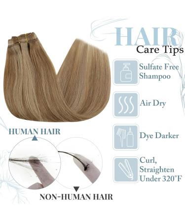 Buy Runature Real Hair Extensions Clip - 7PCs 120g Short Remy Hair - Dark Blonde & Gold Blonde #10P16 - Affordable Quality 30cm Extensions - Buy Online on GoSupps.com