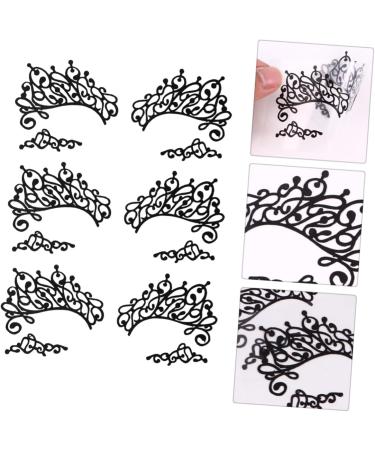 FOMIYES 9 Pairs Lace Eyeliner Stickers Black Eyeshadow Black Eye Shadow Pride Eyeshadow Stickers Prom Fabric 13X6cmx3pcs Blackx3pcs - Buy Online on GoSupps.com