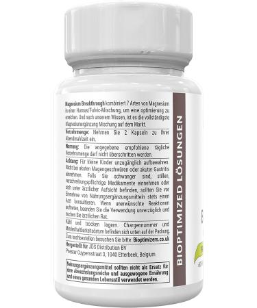 Bioptimizers Magnesium Breakthrough - Relieve Stress, Inflammation & Sleep Issues (60 Capsules) - Buy Online on GoSupps.com