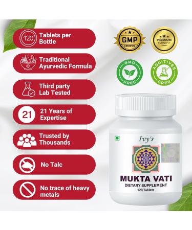 Ivy's Mukta Vati Herbal Tablets - Ayurvedic Formula for Heart Health - Buy Online on GoSupps.com