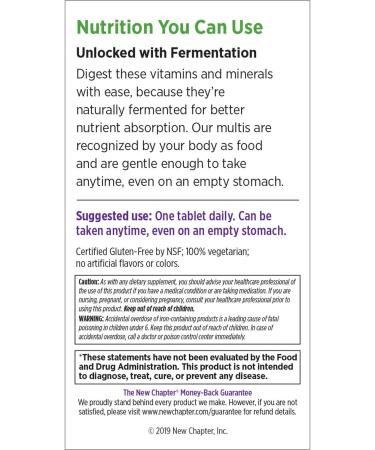 New Chapter Women's Multivitamin + Immune Support | 24 Count | Fermented with Whole Foods & Probiotics | Iron, B Vitamins, Organic Non-GMO Ingredients - Buy Online on GoSupps.com