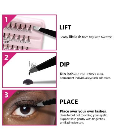 KISS iENVY Individual Cluster Lash Glue - Strong Hold, Waterproof, Long-Lasting Adhesive - Jet Black (1 Count) - Buy Online on GoSupps.com