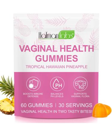 Vaginal Probiotics for Women PH Balance Gummies Probiotics for Women Vaginigal Health Support Healthy Odor Yeast Balance & Flora Vaginal Health Supplement 60 Count (Pack of 1)