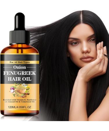 Huile capillaire l'oignon et au fenugrec huile nourrissante pour le cuir chevelu et les cheveux avec vitamine E pour cheveux secs et ab m s renforce les cheveux r duit la s cheresse am liore le - Buy Online on GoSupps.com