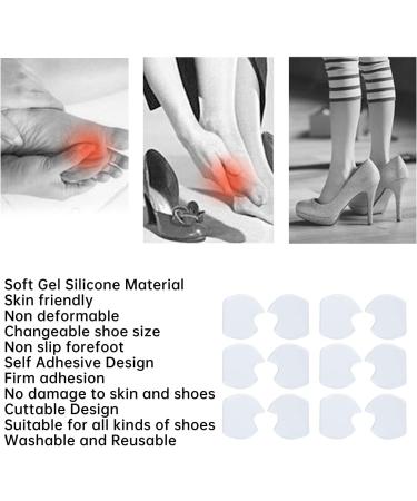 6 Pairs High Heel Foot Cushions - Pain Relief Metatarsal Pads Clear Reusable Inserts for Women & Men - Buy Online on GoSupps.com