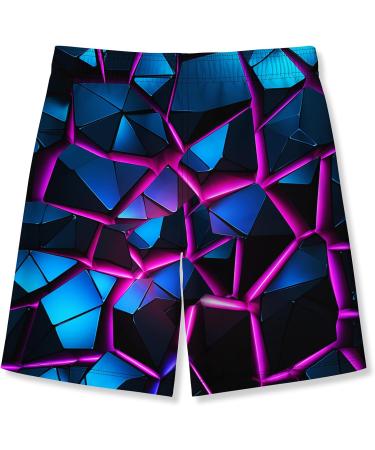 Tuonroad Boys Bathing Shorts - Funny 3D Print Fast Drying Swim Trunks for Ages 5-14 | Purple Beach Shorts - Buy Online on GoSupps.com