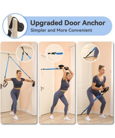 Buy Hommie Pilates Bar Kit with Resistance Bands | 3-Piece Yoga & Strength Training Set for Men & Women | Adjustable 9 18 27 kg Resistance - Buy Online on GoSupps.com