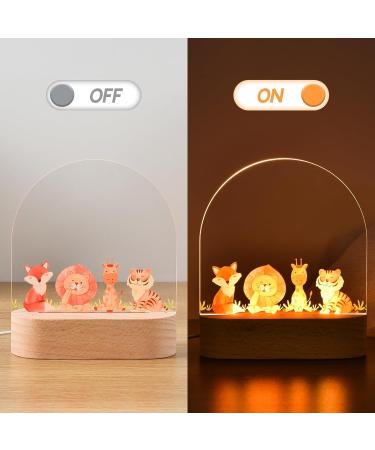 Personalized Otraki Night Light for Babies | Custom Bedside Lamp with Animal Print | Unique USB Baby Gift for Newborns | Ideal Birth Gift for Boys & Girls - Buy Online on GoSupps.com
