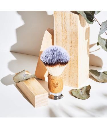 WLDOHO Vegan Shaving Brush with Bamboo Handle | Imitation Badger Hair for Safety Razor Shaving - KAMBOU - Buy Online on GoSupps.com
