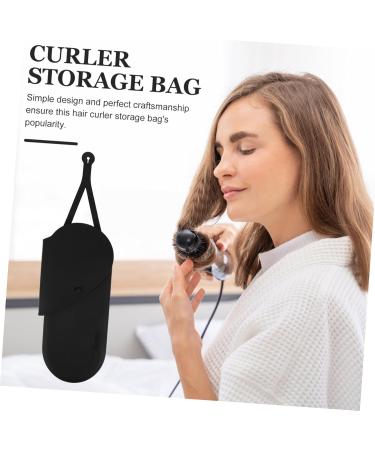 Healeved Curling Iron Storage Bag Curling Iron Case Hair Iron Silicone Bag Silicone Curling Iron Bag Universal Curling Iron Bag Hair Styling Bag Hair Curling Iron Pouch Hair Curler Pouch 29.50X13.50X2.00CM Black - Buy Online on GoSupps.com