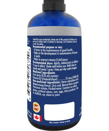 Naka Platinum Vitamin D SUBLINGUAL SPRAY instant Bioavailability 1000 IU (625 sprays) - 100 ml BONUS SIZE (60+40 FREE) - Buy Online on GoSupps.com