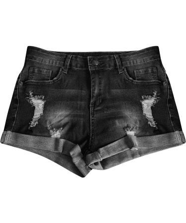 Gufesf Women's High Waisted White Denim Shorts - Casual Summer Short Pants - Buy Online on GoSupps.com