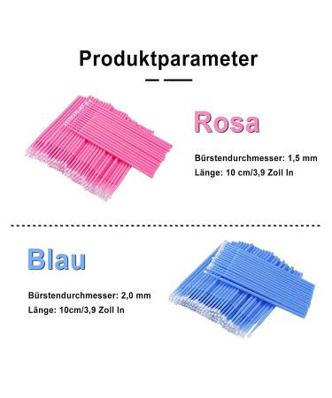 Buy Takuza 200 Pieces Disposable Eyelash Brush - Perfect for Eyelash Extensions Lifting Makeup Cleaning - Pink & Blue - Buy Online on GoSupps.com