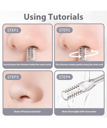 YUGSHNKFC 2 in 1 Nose Hair Trimmer Manual Nose Hair Cutter Double Head Rotating Nose Hair Trimmer Women and Men - Buy Online on GoSupps.com