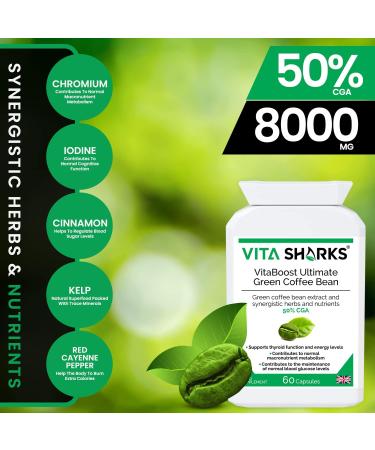 VitaBoost Ultimate Green Coffee Bean: 60 Kosher Capsules for Healthy Weight Loss & Metabolism Boost - Buy Online on GoSupps.com