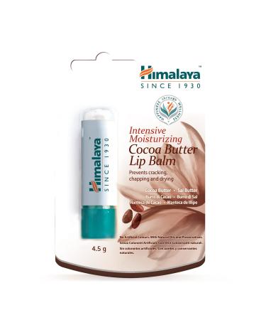 Himalaya Intensive Moisturizing Cocoa Butter Lip Balm |Rich Cocoa Butter Repairs Dry & Chapped Lips Enriched with Vitamin E Hydrates Nourishes & Improves Lips Elasticity- 4.5g