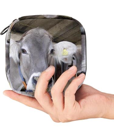 HomeDecorZone Funny Animal Cow Livestock Period Bag Sanitary Napkin Storage Bag Portable Period Bags for Teen Girls Period Small Pouch Pad Bag for Feminine Products Multicoloured 07 - Buy Online on GoSupps.com