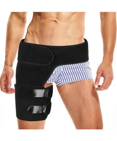 XiangSKY Hip Brace & Groin Support Bandage Adjustable Hip Groin Stabilizer and Hip Brace for Sciatica Pain Relief Thigh Leg Compression Support Wrap Sleeve for Hip Joint Pain for Men & Women