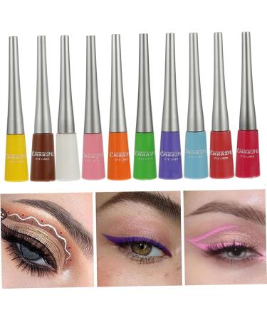 Healeved 10pcs Colored Liquid Eyeliner Waterproof Eyeliner Colorful Liquid Eyeliner Makeup Supplies Plastic - Buy Online on GoSupps.com