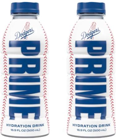 PRIME Hydration Sports Drink by Logan Paul & KSI - 2 x Los Angeles (LA) Dodgers + 2 x Glowberry - 500ml Bottle - Buy Online on GoSupps.com