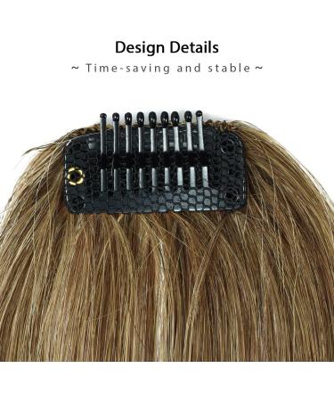 Luxiremi Clip in Bangs Human Hair Fringe Air Bangs with Temples Light Brown Wispy Bangs Hairpiece for Women Light Brown (Air Bangs) - Buy Online on GoSupps.com