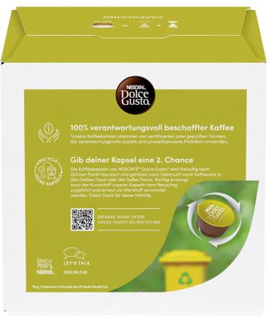  NESCAFE DOLCE GUSTO NESCAF DOLCE GUSTO Cappuccino Coffee Capsules - 6 Boxes of 16 Capsules - Buy Online on GoSupps.com