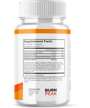(2 Pack) Burn Peak Capsules BurnPeak Loss Support Formula Supplement Pills Natural Vitamin Maximum Energy Pre Workout Booster Healthy Digestion Sexy Slim Body Wellness Sculpt Reviews Pastillas (120ct) - Buy Online on GoSupps.com