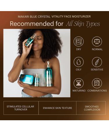 Makari Ultimate Intense Blue Crystal Face Moisturizer | Collagen & Glutathione Cream for Men & Women | Hydrating Lotion with Sunflower Seed Oil (50 ml)  - Buy Online on GoSupps.com