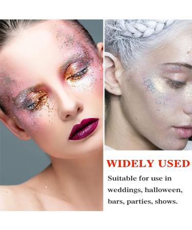 Mermaid Scale Glitter Gel - Long Lasting Body, Eye, Face & Nail Glitter for Festivals & Parties (White) - Buy Online on GoSupps.com