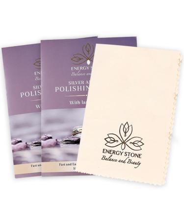 ENERGY STONE Silver and Gold Restoration Polishing Cloth Anti-Tarnish Cleaner with Lasting Shine for Fine Valuables Precious Metals Silverware Coins 1