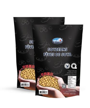 Arctica Food Premium Yellow Soybean Non-GMO from Canada Vegan Plant-Based Protein 454g(1lb)/Pack (Yellow 2-Pack) Yellow 2-Pack