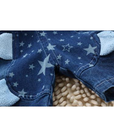 KIDSCOOL SPACE Baby Girl Jean Overalls | Toddler Denim 3D Bunny Outfit 6-12 Months Blue - Buy Online on GoSupps.com