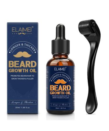 Biotine S Rum Soins Des Barbe Cheveux Croissance Kit Huile Barbe Homme +Dermaroller Microneedling 0.25Mm Paississement Et Renforcement De La Croissance Des Cheveux Et De La Barbe Rouleau 30Ml