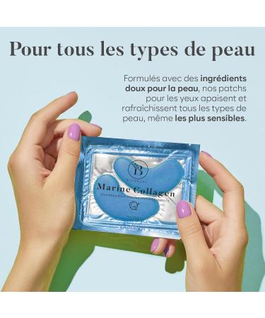 Patch Yeux Anti Cernes - Masque Yeux avec Collag ne Marin et Acide Hyaluronique - Patch Anti Cernes Yeux - Anti Poche Sous Les Yeux - Eye Mask pour l'hydratation (30 paires) Marine Collagen - Buy Online on GoSupps.com