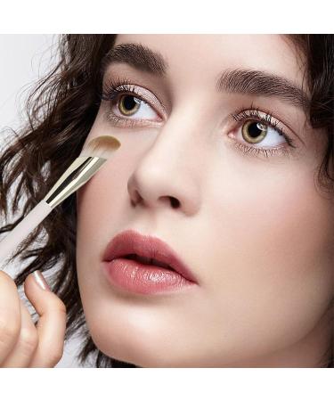 Angled Makeup Brush | Oblique Foundation Brush - Angled Brush Highlighter Bronzer Brush for Cheek Nose Blending Contouring Aezon Concealer Brush - Buy Online on GoSupps.com