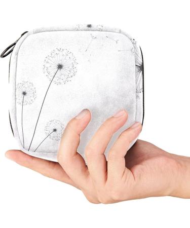 Minimalist Dandelion Sanitary Napkin Storage Bag - Portable Period Kit Pouch for Women & Girls - Buy Online on GoSupps.com