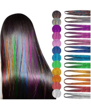 Junguluy Hair Extension Colored Wire Hair Extension Wire Tinsel Set Heat Fairy Hair Tinsel Set with Tools - Buy Online on GoSupps.com