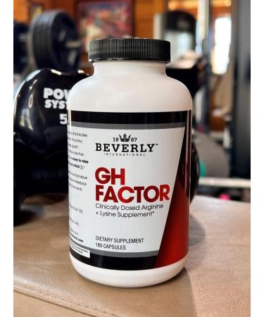 Beverly International GH Factor 180 Capsules. Raise Levels by Up to 8-Fold. Clinically Dosed Arginine + Lysine Supplement. P.M. Growth Promoter for Men & Women. Revitalize Your Physique. - Buy Online on GoSupps.com