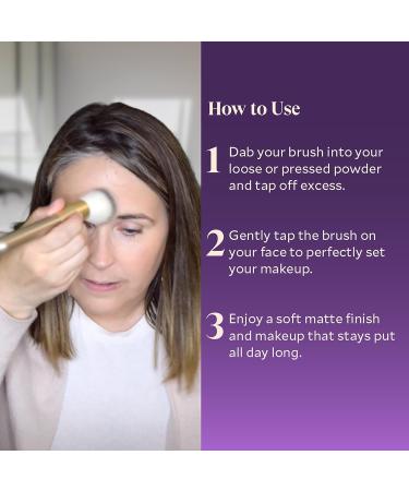 Fi ra Finishing Powder Brush | Custom Lightweight Facial Brush for Loose Powder | Easy Application & Cleaning | Perfect for Fi ra HD Matte Finishing Powder - Buy Online on GoSupps.com