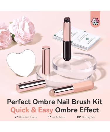 SAVILAND 2PCS Silicone Nail Brush Set - Reusable Chrome Applicator for Ombre Aura Nails & Gradient Nail Art - Perfect for Beginners - Buy Online on GoSupps.com