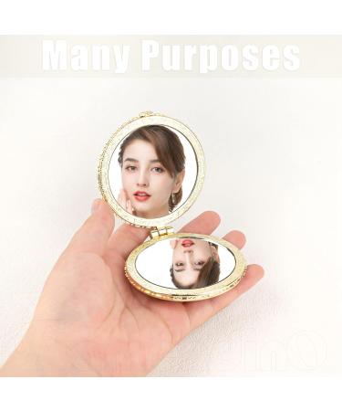 Framendino Retro Floral Pocket Mirror 4 Pack - Vintage Flowers Makeup Compact Mirrors for Women and Girls - Buy Online on GoSupps.com