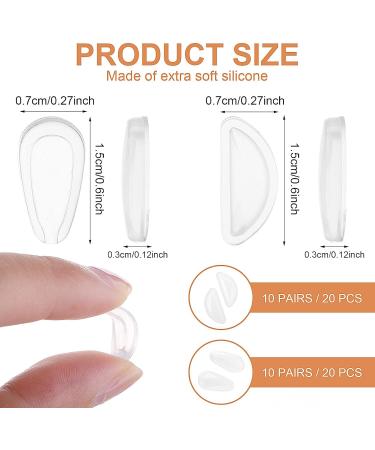 Curious Self-Adhesive Silicone Nose Pads - 20 Pairs Anti-Slip Comfort for Glasses & Sunglasses - Soft White Nose Pads for Reading Glasses - Buy Online on GoSupps.com