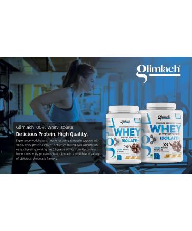 GLIMLACH Whey Extra Strength Isolate + Protein Powder for Muscle Support & Recovery Vegetarian - Primary Source Whey Isolate (2.2LBS Chocolate) Chocolate 2.2 Pound (Pack of 1) - Buy Online on GoSupps.com