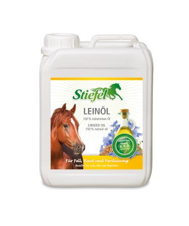 Boots of linseed oil for horses 100% natural oil cold-pressed supports the change of fur digestive & skin rich in omega-3 fatty acids alpha-linol acid vitamin A vitamin E & vitamin D 5l 5 l