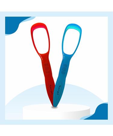 Premium Plastic Tongue Cleaner | Fight Bad Breath | Oral Health Tool for Adults & Kids | Travel Friendly | 2-Pack - Buy Online on GoSupps.com